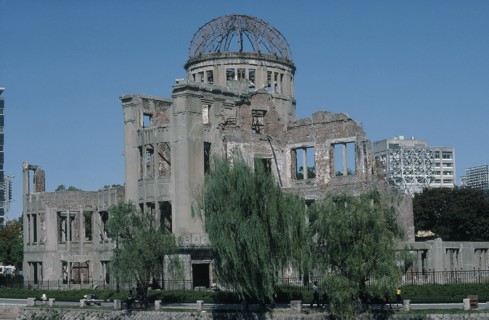 JAPAN, Honshu, Hiroshima, The A Bomb Dome ruins at the epicentre of the explosion