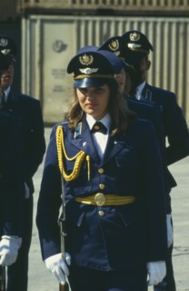 CUBA, Military, Female soldier in smart military uniform