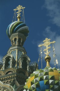 RUSSIA, St Petersburg, Orthodox towers of The Church Of The Resurrection