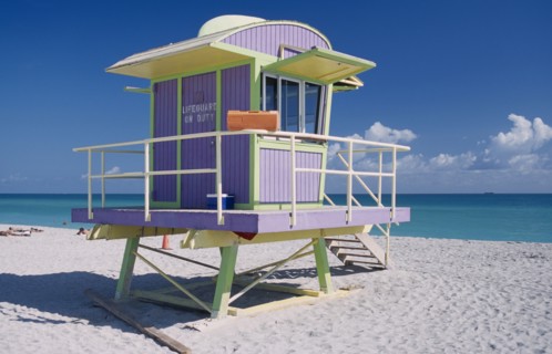 USA, Florida, Miami Beach, Lifeguard station