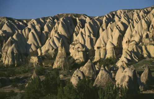TURKEY, Cappadocia , Goreme, Cave houses and Fairy chimneys