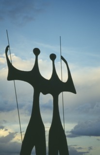 BRAZIL, Federal District, Brasilia, "Os Candangos, or The Warriors, sculpture by Bruno Giorgi