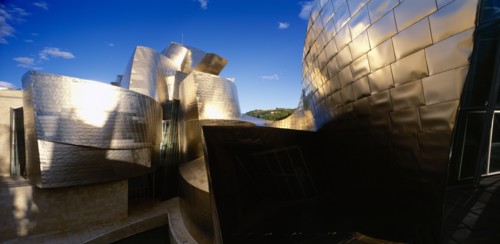 SPAIN, Basque Province, Bilbao, The Guggenheim Museum exterior.