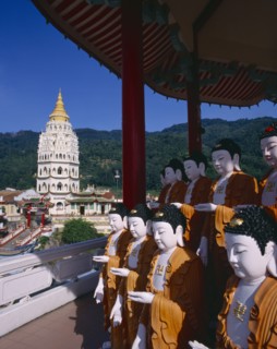 MALAYSIA, Penang, Kek Lok Si Temple, "Ban Po, the Pagoda of a Thousand Buddhas.  Seven tier pagoda