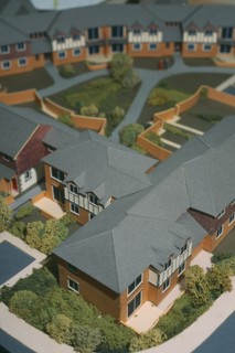 ARCHITECTURE, Construction, Architects model of a housing estate