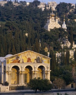 ISRAEL, Jerusalem, Garden of Gethsemane.  Church of All Nations or the Basilica of the Agony with