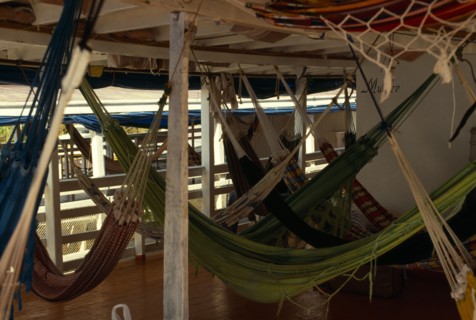 BRAZIL, Rio Madeira River, Boat hammocks