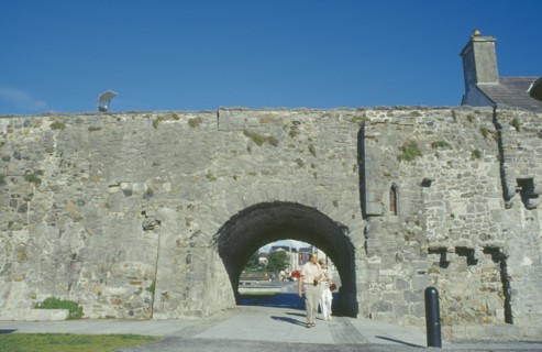 IRELAND, County Galway, Galway City, Spanish Arch battlements & Museum.
