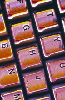 BUSINESS, Computers, Detail, Keyboard with pink lighting