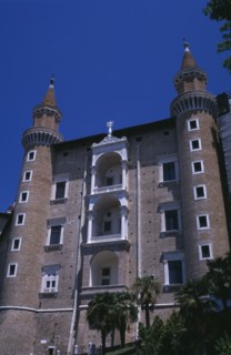 ITALY, Marche, Urbino, Ducal Palace. Partial view