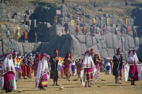 PERU, Cusco Department, Sacsayhuman, "Inti Raymi, the Inca festival of the winter solstice, enacted