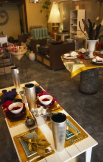 MALAYSIA, Kedah, Langkawi, Interior of modern household crafts shop in Kuah old town
