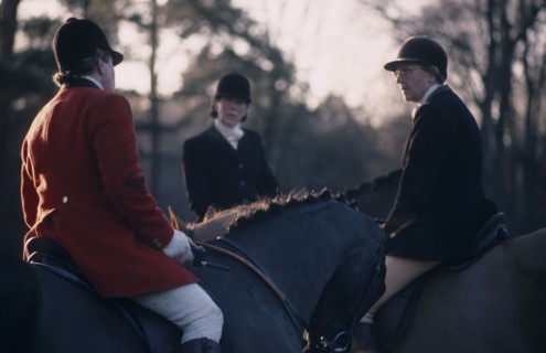 20010308 SPORT Equestrian Fox Hunt Fox hunters on horse back