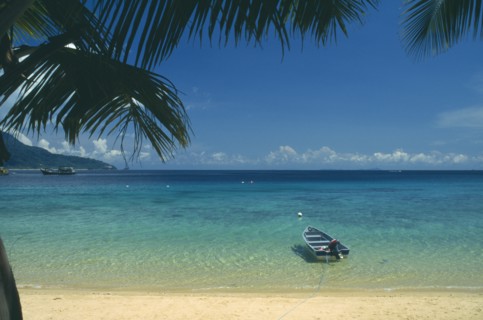 MALAYSIA, East Coast, Pulau Tioman Island, "Panuba Bay, north west coast.  Empty, sandy beach and