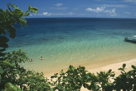 MALAYSIA, East Coast, Pulau Tioman Island, "Panuba Bay, north west coast.  Sandy beach and