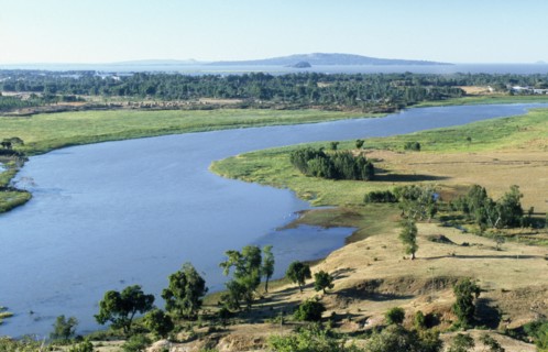ETHIOPIA, Lake Tana, "View over lake, the source of the Blue Nile."