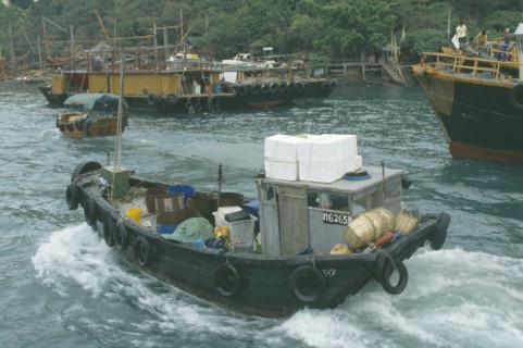 HONG KONG, Aberdeen Harbour, Motorized sanpan
