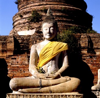 THAILAND, Ayutthaya, Seated Buddha