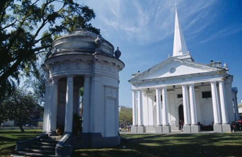 MALAYSIA, Penang, Georgetown, St. Georges Church.  Anglican church built in 1817 using convict