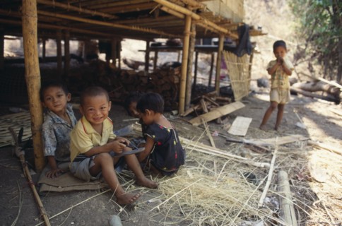 THAILAND, North, Mae Sai, Karen refugee children