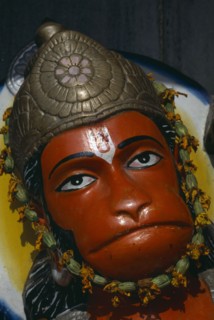 INDIA, Uttar Pradesh, Hardwar, Statue of Hindu monkey god Hanuman
