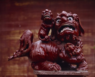 VIETNAM, North, Hanoi, "Temple of Literature, brown ceramic statuette of mythical animal "