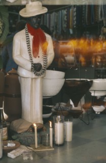 BRAZIL, Religion, An Umbanda shrine and icons a combination of slave voodoo beliefs and