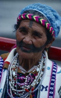 TAIWAN, Taroko Gorge, Portrait of an elderly Aboriginal woman