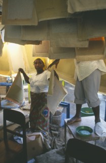 MALAWI, Blantyre, "PAMET paper making project, fair trade goods, where everything from newspapers