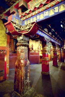CHINA, Tibet, Lhasa, Colourful Jokhang Temple interior