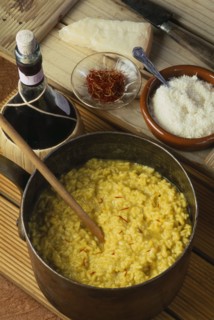 ITALY, Lombardy, Milan, Risotto alla milanese with saffron.