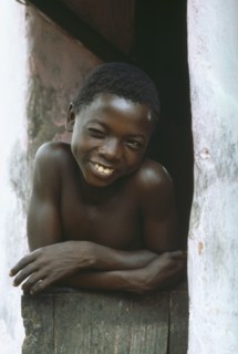 GHANA, Dixloue, Smiling boy