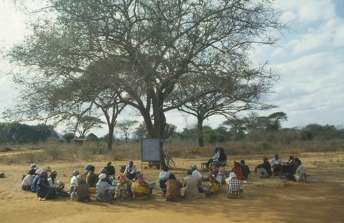 KENYA, Kibwezi, Rural community meeting.