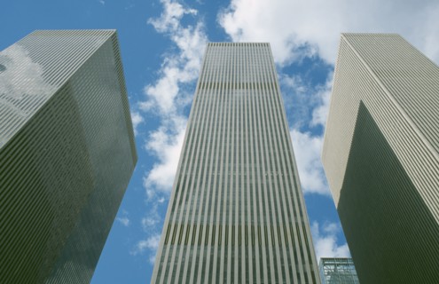 USA, New York, Manhattan, Skyscrapers on 6th avenue the Avenue of the Americas