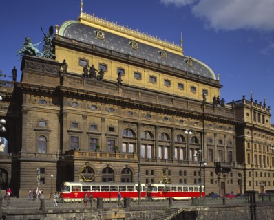 CZECH REPUBLIC, Stredocesky, Prague, National Theatre or Narodni Divadlo. Exterior facade with