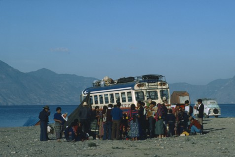 GUATEMALA, Transport, Overcrowded bus.