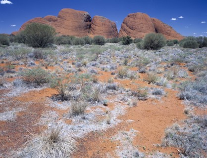 AUSTRALIA, Northern Territory, Kata Tjuta National Park, The Olgas seen from the Sunset Viewing
