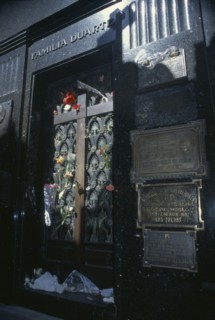 ARGENTINA, Buenos Aires, Cemetery of the Recoleta.  Eva Perons tomb in the Duarte family mausoleum