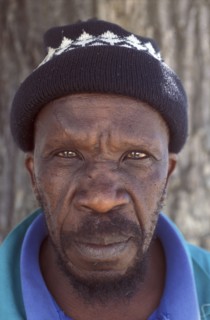 SOUTH AFRICA, Western Cape, Paarl, Portrait of male agricultural worker at Fairview goats cheese