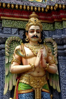 SINGAPORE, , Colourful Hindu Temple statue