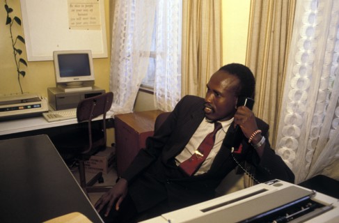 KENYA, Kajiado, Moses Mpoke is a Maasai man who works in Nairobi during the week returning to his
