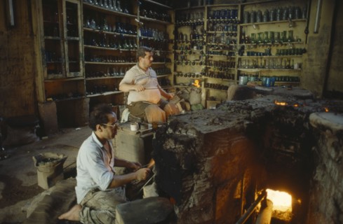 EGYPT, Cairo, Worker in glass factory