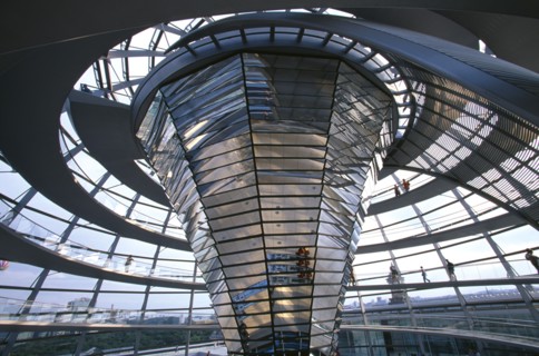 GERMANY, Berlin, Interior view of the Reichstag dome