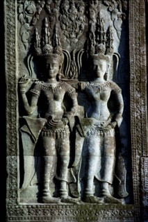 CAMBODIA, Angkor, Celestial dancer carvings at Angkor Wat