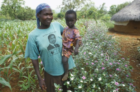 KENYA, Kipsaraman, Single mother Pauline Rerimoi who farms her own shamba and built a dam and weir