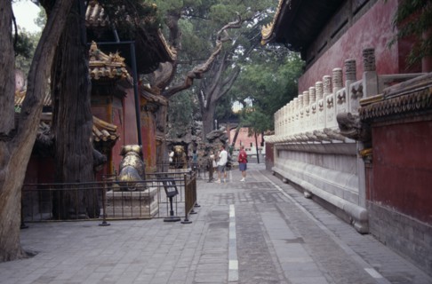 CHINA, Beijing, The Forbidden City.  Interior with tourist visitors.
