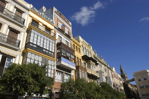 SPAIN, Andalucia, Seville, Typical dwellings