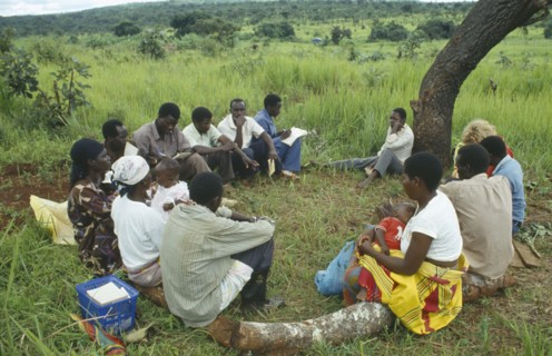 TANZANIA, People, Refugees, Burundian Hutu refugee health workers at Heru Oshinga Camp