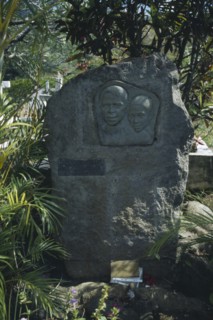 PACIFIC ISLANDS, Polynesia, French Polynesia, "Marquesas.  Hiva Oa.  Grave of the Belgian actor,