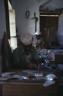 OMAN, North, Sur, Making traditional curved daggers or Khanjars